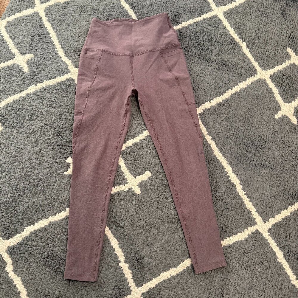 Beyond Yoga Spacedye Out of Pocket High Waisted Legging in Light Brown